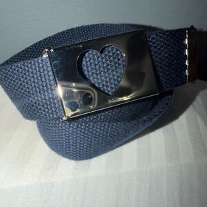Build A Belt Adult Heart Flip Top 1.25 Wide Buckle with Canvas Web Belt 38 Inch